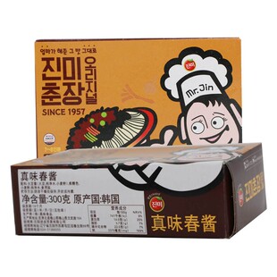 韩国进口真味春酱杂酱面拌面酱黑酱干淳酱韩式炸酱面专用酱 300g