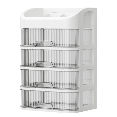 化妆品收纳盒桌面收纳防尘塑料收纳置物架轻奢护肤品面膜口红跨境