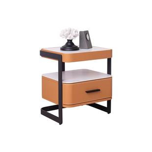 慕思旗舰店床头柜现代简约储物柜创意床头柜岩板床头柜轻奢高级感