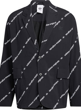 Adidas/阿迪达斯官方三叶草春季新款男子宽松西装外套HU1241