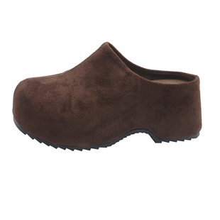 包头厚底增高勃肯鞋半拖女春季外穿2026超火新款穆勒一脚蹬懒人鞋