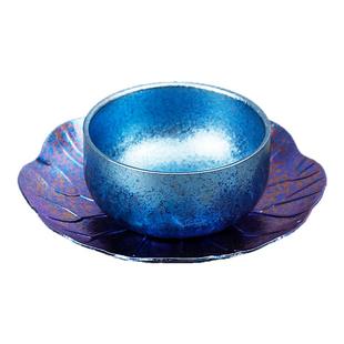 纯钛杯垫茶托茶杯垫功夫茶具配件家用高档荷叶旅行茶具茶漏防潮垫