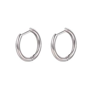 JXRX医用钛合金耳钉女养耳洞耳环D形耳扣耳骨钉睡觉免摘耳圈耳饰