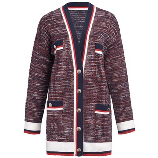 OBEG欧碧倩复古羊毛针织开衫女小香风短外套10403040