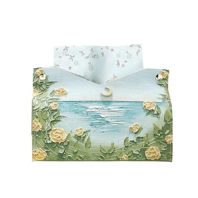 油画纸巾盒家用客厅车载抽纸盒