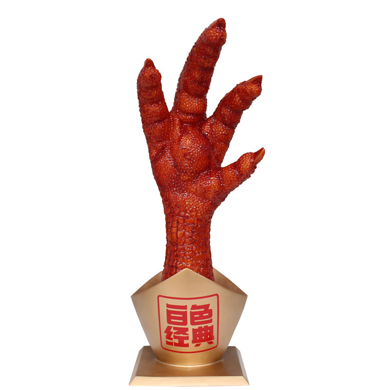 仿真卤鸡爪模型鸡脚熟食凤爪放大版摆件大型泡鸡爪宣传假样道具
