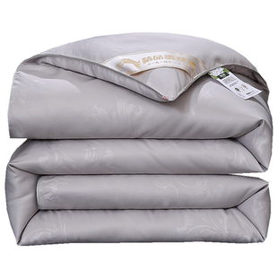 高品质桑蚕丝被纯棉提花被套秋冬被子四季子母被芯全棉空调夏凉被