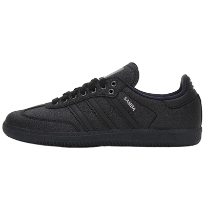 阿迪达斯adidas三叶草女鞋2025新款黑色板鞋Samba透气运动休闲鞋