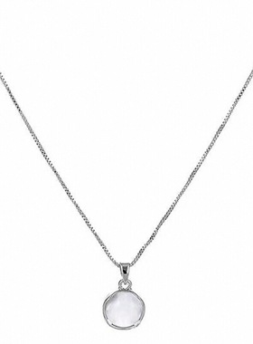 白玉髓吊坠锁骨链女简约轻奢百搭