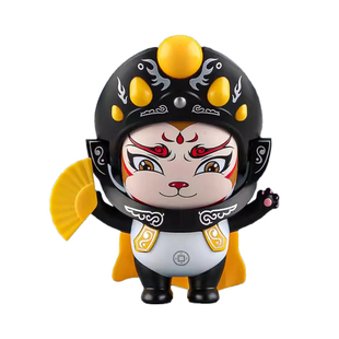 中国粹特色京川剧变脸娃娃8张脸谱熊猫手办公仔儿童礼物正版玩具