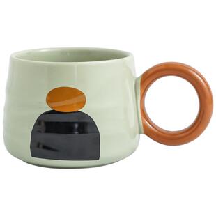 陶瓷杯子马克杯情侣水杯女生办公室麦片杯早餐杯高级感咖啡杯小众