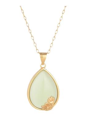 网红项链吊坠和田玉直播莲花货源