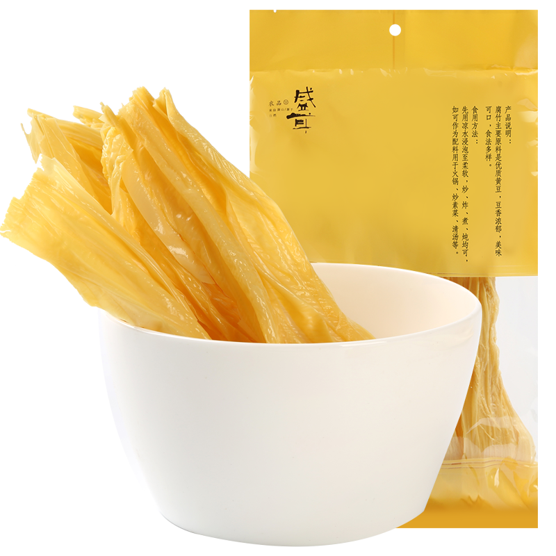 5折 盛耳腐竹0g 黄豆腐竹头浆手工豆腐皮特产凉拌木耳