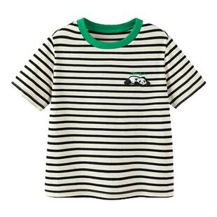 迷你巴拉巴拉女童短袖T恤男童纯棉半袖夏季新款儿童速干透气上衣t