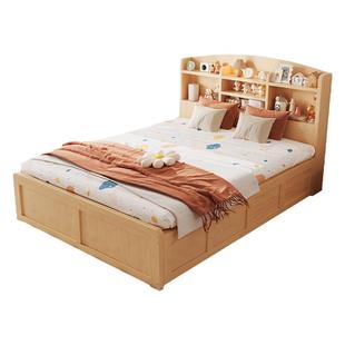 实木高箱储物床箱式学生床儿童床小户型现代简约单人收纳床双人床