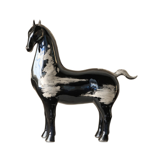 高级感陶瓷唐马摆件玄关客厅电视柜艺术感装饰家居乔迁开业礼小众