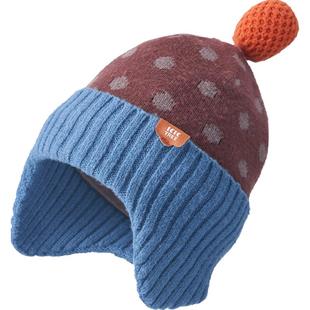 KK树儿童帽子秋冬季男童女孩宝宝针织毛线护耳帽围巾手套冬天防寒