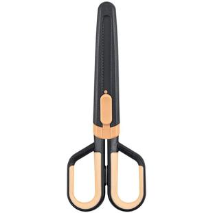 广博fizz特氟龙不粘胶剪刀美工刀不锈钢裁纸刀不沾办公小剪刀专用拆快递开箱小刀带保护套二合一高颜值家用剪