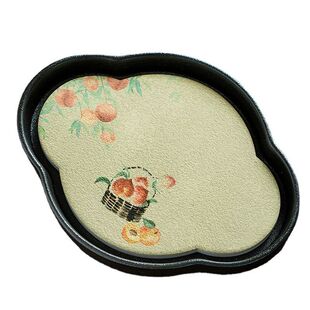 创意墨彩速干吸水茶盘干泡盘陶瓷家用壶承小茶台沥水茶盘茶具配件