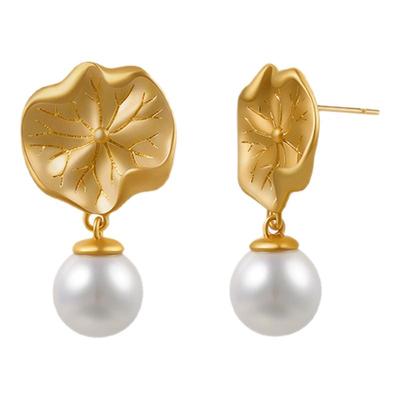 香港设计廊Mixx靡诗饰品秋冬新品荷叶浮光新中式国风简约耳钉女