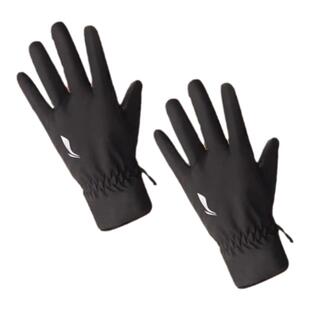 李宁保暖手套男冬季防风防泼水触屏 户外电动车骑行加绒防滑运动