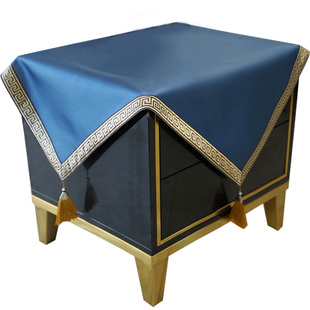 新中式轻奢桌布古典中国风禅意供桌正方形茶巾餐桌家用纯色可定制