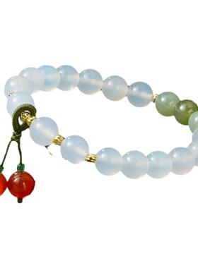 一生一石女白玛瑙和田玉简约