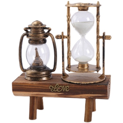 创意怀旧风车灯塔模型复古橱窗