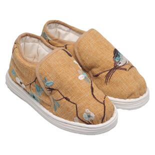 巨好看~2022冬季保暖花棉鞋女纯手工千层底棉窝窝一脚蹬妈妈棉鞋