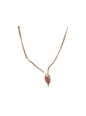 vintage爆闪鱼骨吊坠项链