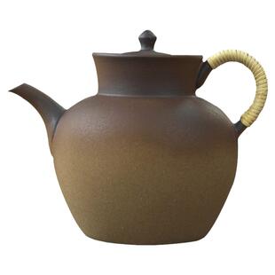 中式复古仿柴烧围炉煮茶温茶壶粗陶老岩泥简约诧寂风茶具泡茶水注