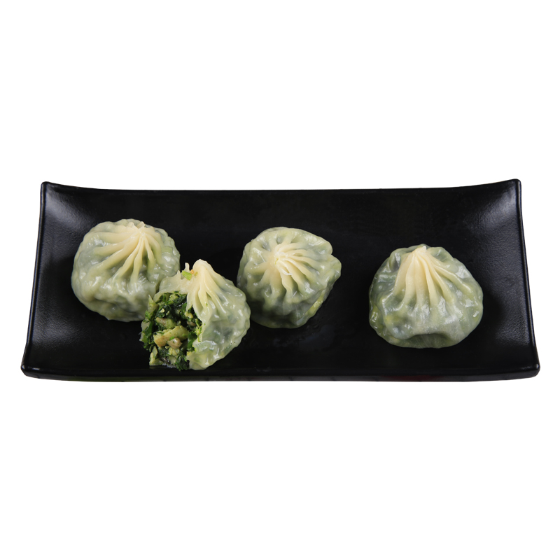 霍嘉薄皮素包荠菜鸡蛋馅冷冻水晶小笼包半成品早餐包子餐饮店商用