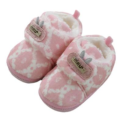 婴儿鞋袜冬季软底1岁宝宝学步加绒鞋子9个月保暖不掉鞋室内男女婴