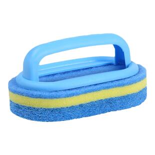 带手柄浴缸刷海绵刷子卫生间瓷砖墙面清洁刷家用洗澡盆魔力海绵擦