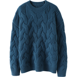 里外都是诚意！重磅加厚山羊绒衫100纯羊绒女圆领毛衣宽松秋冬季