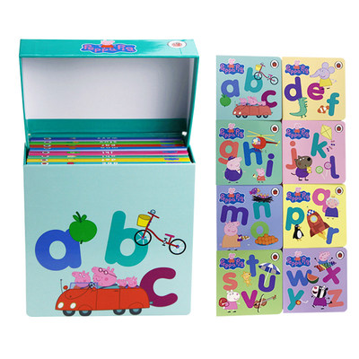 Peppa Pig 粉红猪小妹 8册套装 儿童英语启蒙绘本 英文原版进口 小猪佩奇Peppa's Alphabet BOX 0-4-6岁字母认知纸板书 礼品盒装