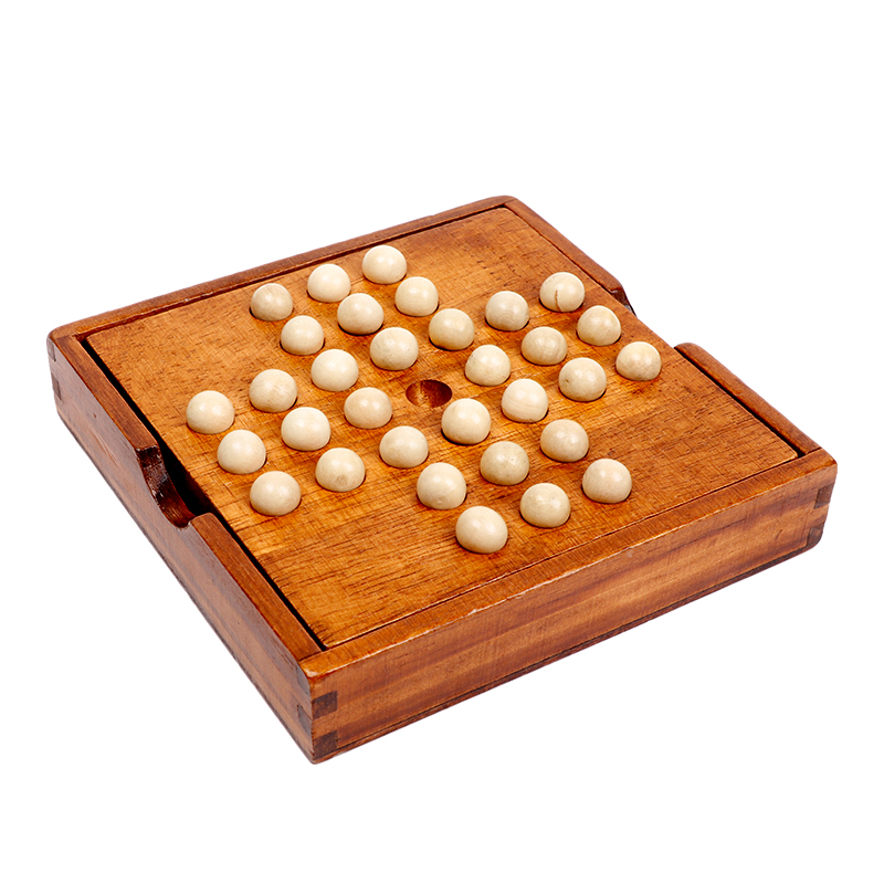 單身貴族棋邏輯思維訓(xùn)練鉆石棋兒童益智玩具親子桌游孔明棋實(shí)木制