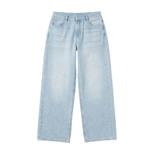 Hualun超火蓝色牛仔裤男款2026新款男士高级感的裤子薄款微喇长裤