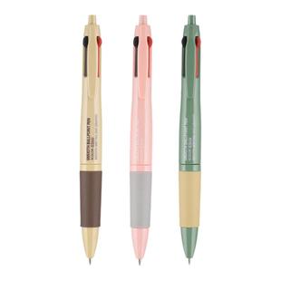 金万年四色圆珠笔多色笔多色圆珠笔蓝色绿色红色黑色韩式高颜值四色合一手账笔四色笔彩色油笔一笔多头按动笔