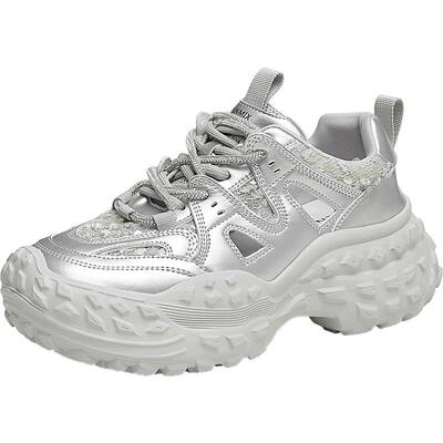 天美意春新款透气镂空运动休闲百搭户外女老爹鞋KD054CM4