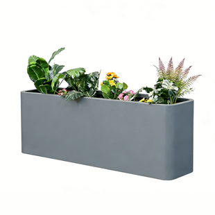 定制户外不锈钢花箱商业街市政道路阳台组合隔断围栏造景铁艺花坛