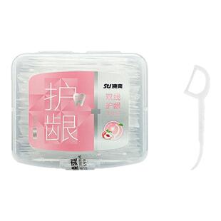 涑爽牙线棒独立包装双线护龈牙线棒剔除器弓形细滑便携式成人