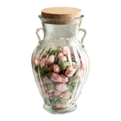 美式浮雕木塞玻璃腌制果酒密封罐