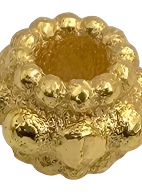 S925银镀金古法梅花隔片雪花垫片