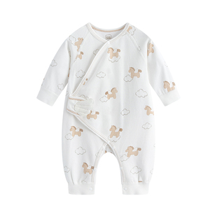 【胎柔棉】麦拉贝拉新生婴儿衣服春连体衣马年宝宝和尚服纯棉a类