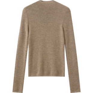 播优雅修身气质100%打底羊毛衫女秋冬洋气内搭DDS4SD5205