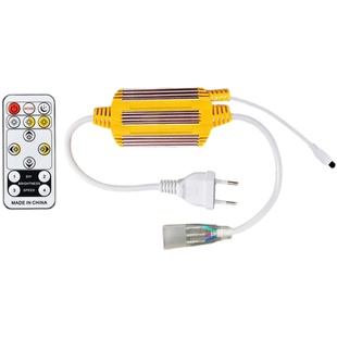 LED灯带插头5730三色变光带遥控器插头220V三线led灯条带接头插头