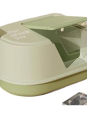 超大全半封闭式猫砂盆布偶猫咪防外溅垫便盆猫咪隔臭幼猫厕所用品