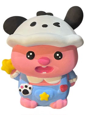 石膏娃娃彩绘帕洽狗露比loopy 手工diy彩绘白胚立体桌面摆件涂色