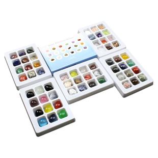 如鸿天然水晶石头矿石标本摆件儿童礼物宝石科普彩色原石展示盒